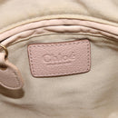 Chloe Paraty Hand Bag Leather 2way Pink Gold Auth 207095V-23