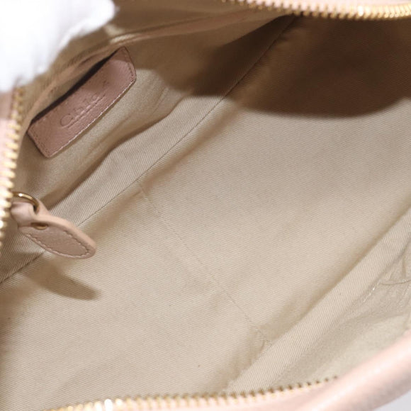 Chloe Paraty Hand Bag Leather 2way Pink Gold Auth 207095V