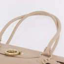 Salvatore Ferragamo Gancini Tote Bag Leather Pink Gold Auth 207096-10