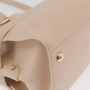 Salvatore Ferragamo Gancini Tote Bag Leather Pink Gold Auth 207096-14