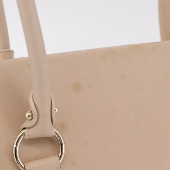 Salvatore Ferragamo Gancini Tote Bag Leather Pink Gold Auth 207096