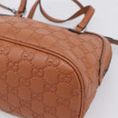 GUCCI Micro GG Canvas Guccissima Leather Outlet 2way Brown 341504 Auth 207098-12