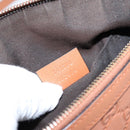 GUCCI Micro GG Canvas Guccissima Leather Outlet 2way Brown 341504 Auth 207098-22