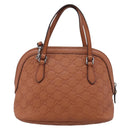 GUCCI Micro GG Canvas Guccissima Leather Outlet 2way Brown 341504 Auth 207098-3