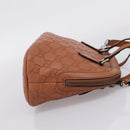 GUCCI Micro GG Canvas Guccissima Leather Outlet 2way Brown 341504 Auth 207098-5