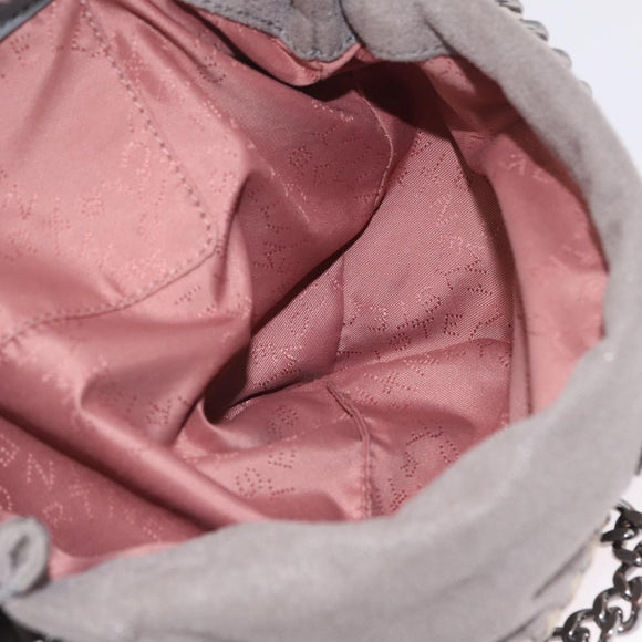 Stella McCartney Chain Falabella Bag Polyester Gray Silver 371223 Auth 207099A