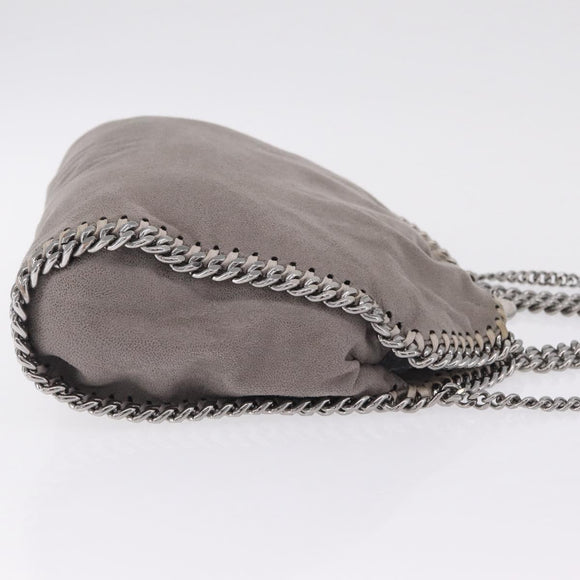 Stella McCartney Chain Falabella Bag Polyester Gray Silver 371223 Auth 207099A