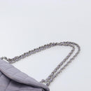 CHANEL Big Matelasse30 Chain Shoulder Bag Lamb Skin Purple Silver CC Auth 207100-8
