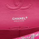 CHANEL Chain Matelasse 25 Shoulder Bag tweed Pink Silver CC Auth 207101SM-23