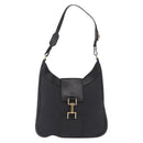 GUCCI Jackie Shoulder Bag Canvas Black Gold 001 4129 Auth 207102A-13