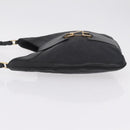 GUCCI Jackie Shoulder Bag Canvas Black Gold 001 4129 Auth 207102A-4