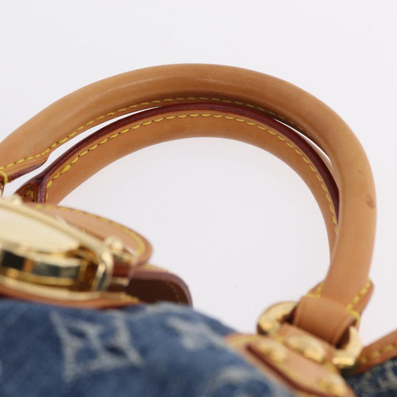 LOUIS VUITTON Monogram Denim Preity Hand Bag Blue M95020 LV Auth 207103V