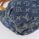 LOUIS VUITTON Monogram Denim Preity Hand Bag Blue M95020 LV Auth 207103V-14
