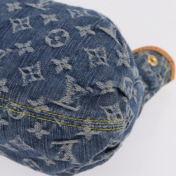 LOUIS VUITTON Monogram Denim Preity Hand Bag Blue M95020 LV Auth 207103V