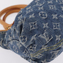 LOUIS VUITTON Monogram Denim Preity Hand Bag Blue M95020 LV Auth 207103V-16