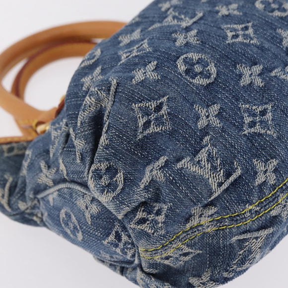 LOUIS VUITTON Monogram Denim Preity Hand Bag Blue M95020 LV Auth 207103V