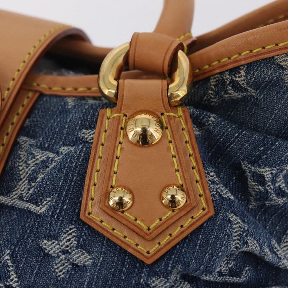 LOUIS VUITTON Monogram Denim Preity Hand Bag Blue M95020 LV Auth 207103V