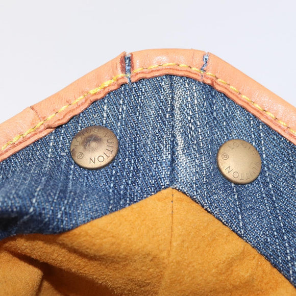 LOUIS VUITTON Monogram Denim Preity Hand Bag Blue M95020 LV Auth 207103V