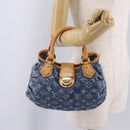 LOUIS VUITTON Monogram Denim Preity Hand Bag Blue M95020 LV Auth 207103V-29