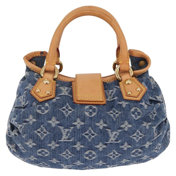 LOUIS VUITTON Monogram Denim Preity Hand Bag Blue M95020 LV Auth 207103V