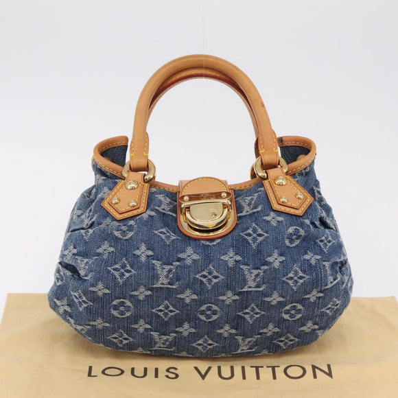 LOUIS VUITTON Monogram Denim Preity Hand Bag Blue M95020 LV Auth 207103V