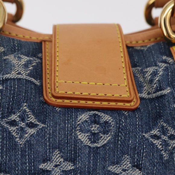 LOUIS VUITTON Monogram Denim Preity Hand Bag Blue M95020 LV Auth 207103V