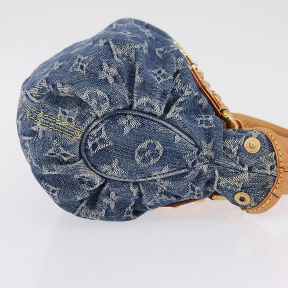 LOUIS VUITTON Monogram Denim Preity Hand Bag Blue M95020 LV Auth 207103V