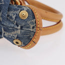 LOUIS VUITTON Monogram Denim Preity Hand Bag Blue M95020 LV Auth 207103V-6