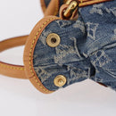 LOUIS VUITTON Monogram Denim Preity Hand Bag Blue M95020 LV Auth 207103V-8