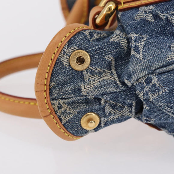 LOUIS VUITTON Monogram Denim Preity Hand Bag Blue M95020 LV Auth 207103V