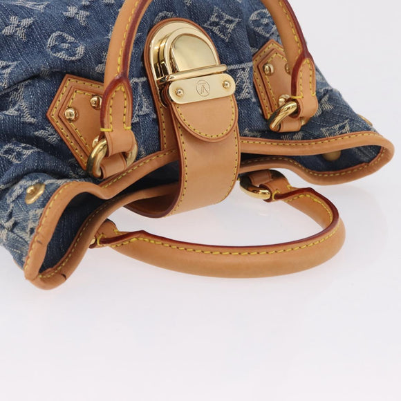 LOUIS VUITTON Monogram Denim Preity Hand Bag Blue M95020 LV Auth 207103V