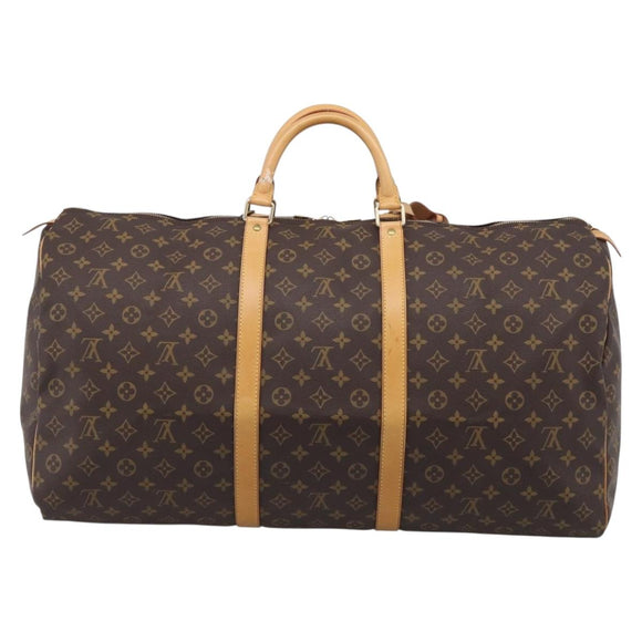 LOUIS VUITTON Monogram Keepall 60 Boston Bag M41422 LV Auth 207108V