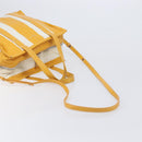 Balenciaga Bazaar Shopper Bag Leather 2way Yellow Silver 443096 Auth 207110A-12