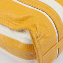 Balenciaga Bazaar Shopper Bag Leather 2way Yellow Silver 443096 Auth 207110A-16