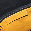 Balenciaga Bazaar Shopper Bag Leather 2way Yellow Silver 443096 Auth 207110A-23