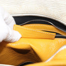 Balenciaga Bazaar Shopper Bag Leather 2way Yellow Silver 443096 Auth 207110A-30