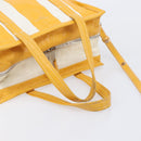 Balenciaga Bazaar Shopper Bag Leather 2way Yellow Silver 443096 Auth 207110A-9