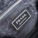 PRADA Tote Bag Suede Silver Pink Auth 207111A-23