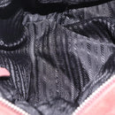 PRADA Tote Bag Suede Silver Pink Auth 207111A-10