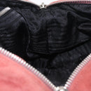 PRADA Tote Bag Suede Silver Pink Auth 207111A-24