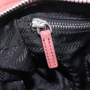PRADA Tote Bag Suede Silver Pink Auth 207111A-26