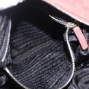 PRADA Tote Bag Suede Silver Pink Auth 207111A-27