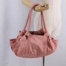 LOEWE Hand Bag Leather Pink Silver Auth 207112A-23
