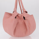 LOEWE Hand Bag Leather Pink Silver Auth 207112A-5