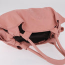LOEWE Hand Bag Leather Pink Silver Auth 207112A-6
