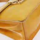 LOUIS VUITTON Monogram Vernis Spring Street Bag Lime Yellow M91068 Auth 207113-11