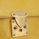 LOUIS VUITTON Monogram Vernis Spring Street Bag Lime Yellow M91068 Auth 207113-15