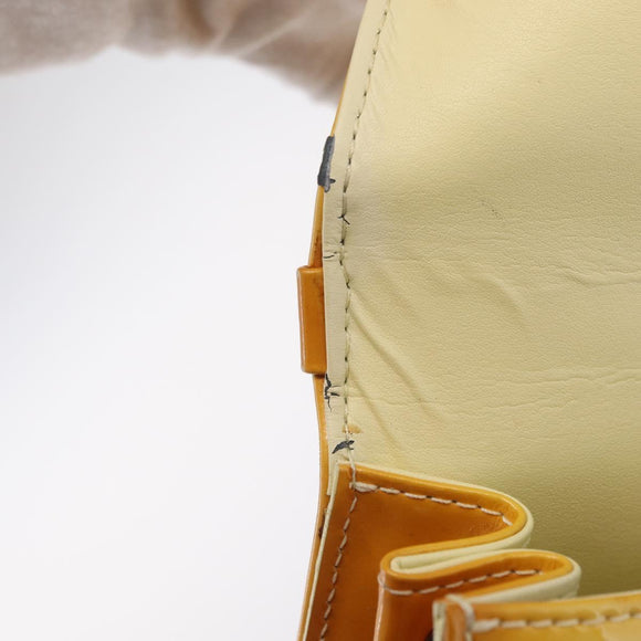 LOUIS VUITTON Monogram Vernis Spring Street Bag Lime Yellow M91068 Auth 207113