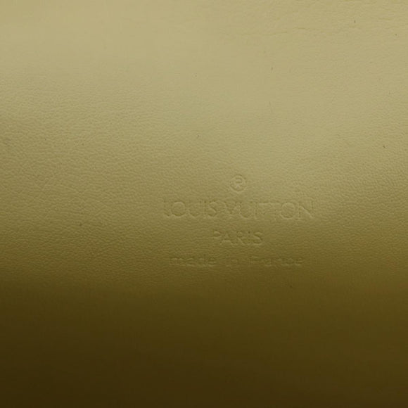 LOUIS VUITTON Monogram Vernis Spring Street Bag Lime Yellow M91068 Auth 207113
