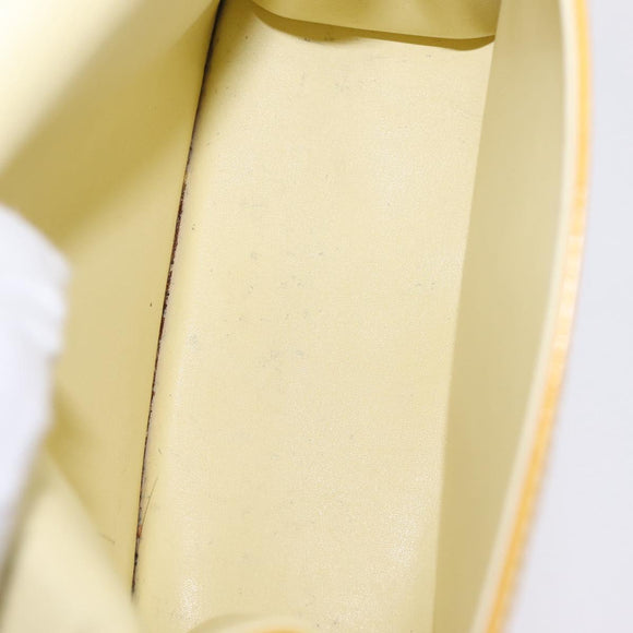 LOUIS VUITTON Monogram Vernis Spring Street Bag Lime Yellow M91068 Auth 207113